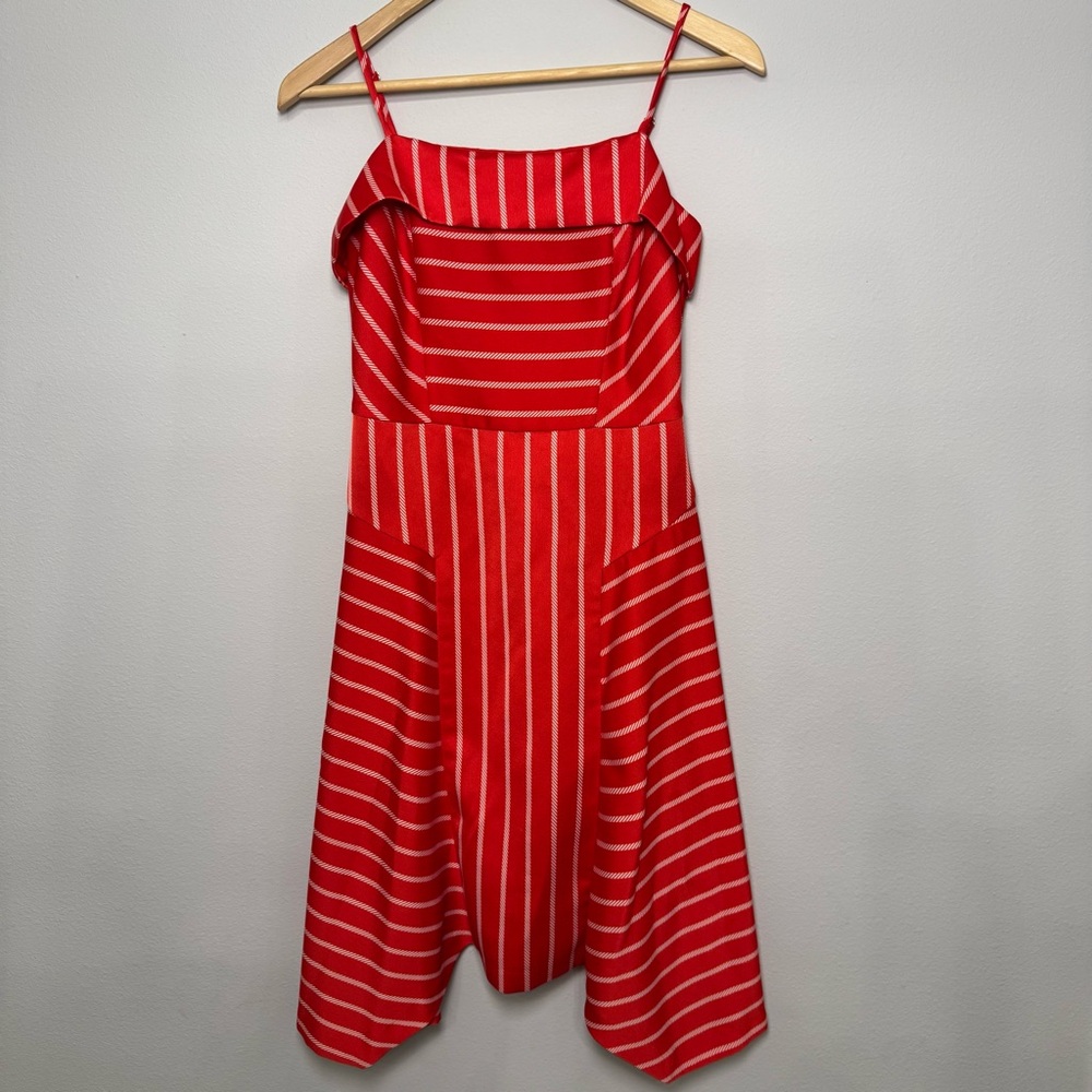 Banana Republic Red and White Striped Dress